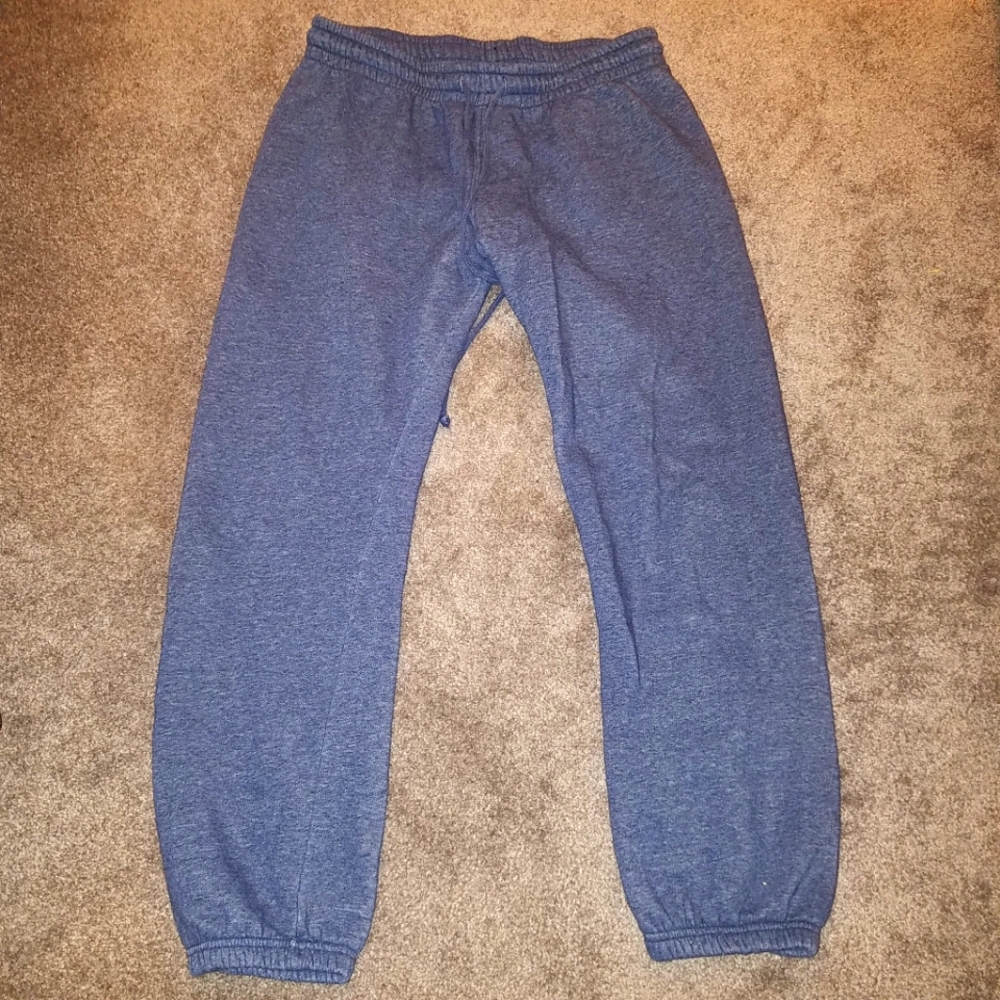 Hoodie Mens Sweatpants Joggers Blue L.
